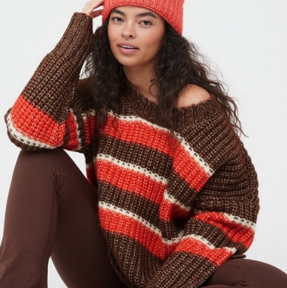 Offline By Aerie Chunky Stripe Pullover Sweater - Picture 1 of 8